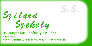 szilard szekely business card