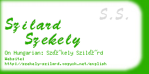 szilard szekely business card